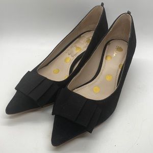 Black Suede Kitten Heels